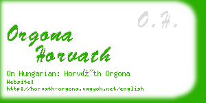 orgona horvath business card